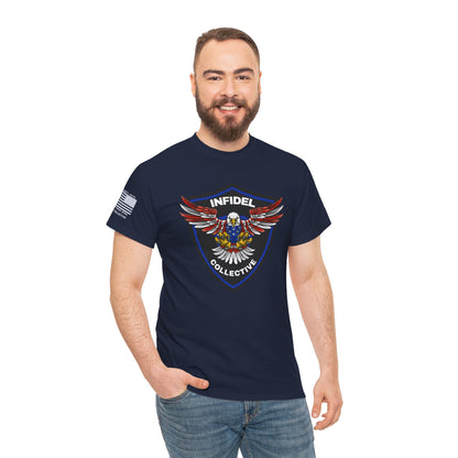 Thin Blue-Line Shield – Law Enforcement Patriotic Graphic T-Shirt