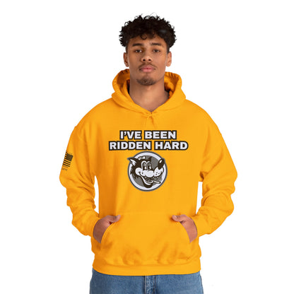 Ridden Trucker and Biker Inspired Graphic Pullover Hoodie