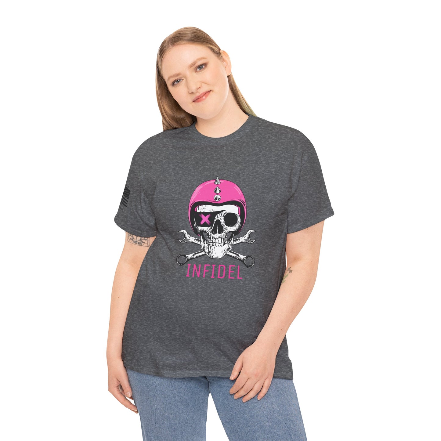 Pink Domination – Defy Expectations Womens Biker Graphic Tee (Relaxed Fit)