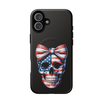 iPhone MagSafe® Cases - American Pride Bow Skull