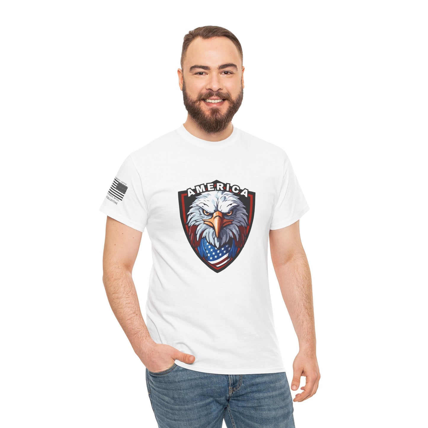 Freedom’s Shield – Infidel Eagle Patriotic Graphic T-Shirt of Independence