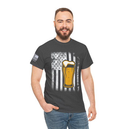 Beer Lover's Patriotic T-Shirt – Raise a Glass to Freedom