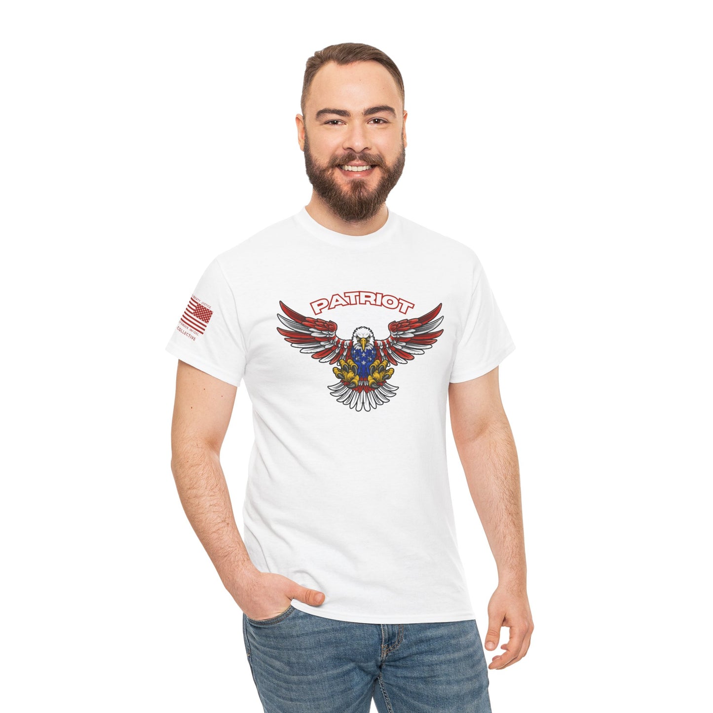 Red-Line Patriot – Wings of Freedom Patriotic Graphic T-Shirt of Independence