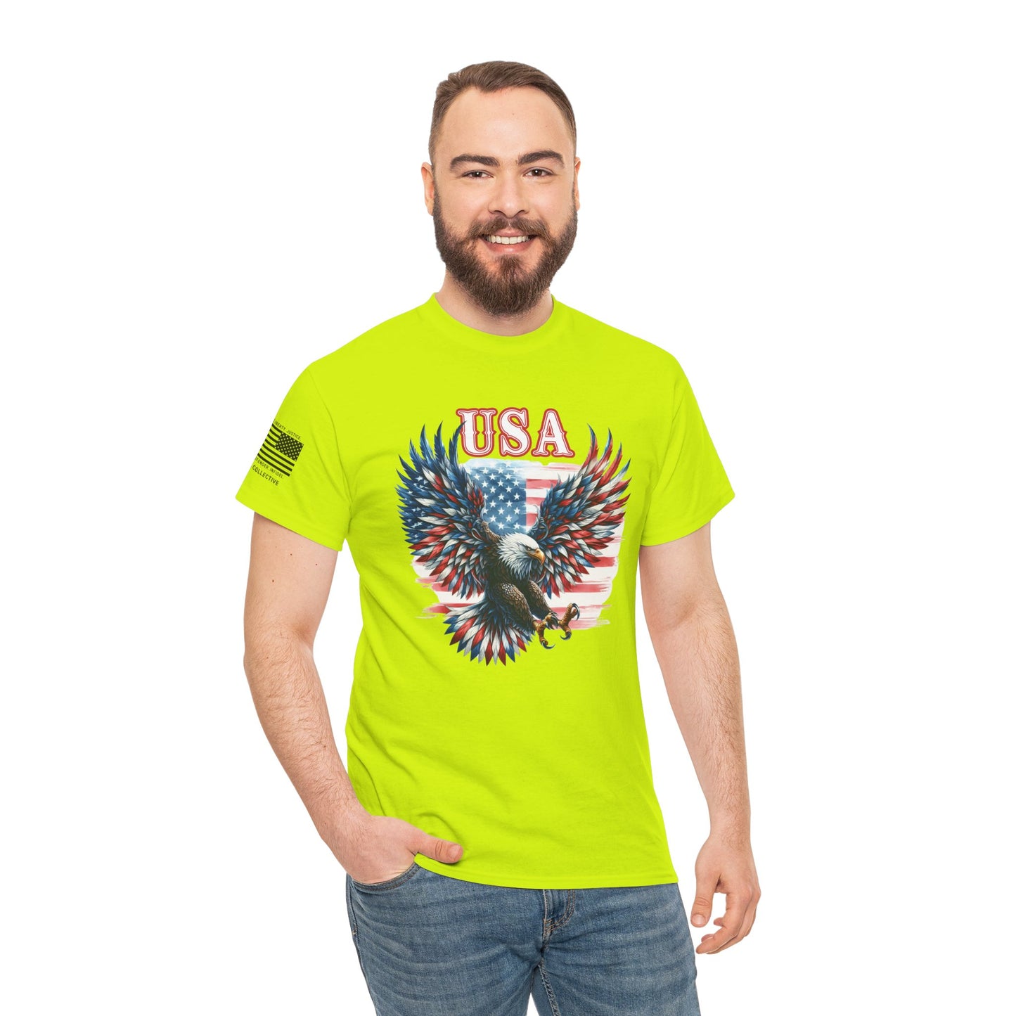 American Pride USA Eagle Vintage Flag T-Shirt