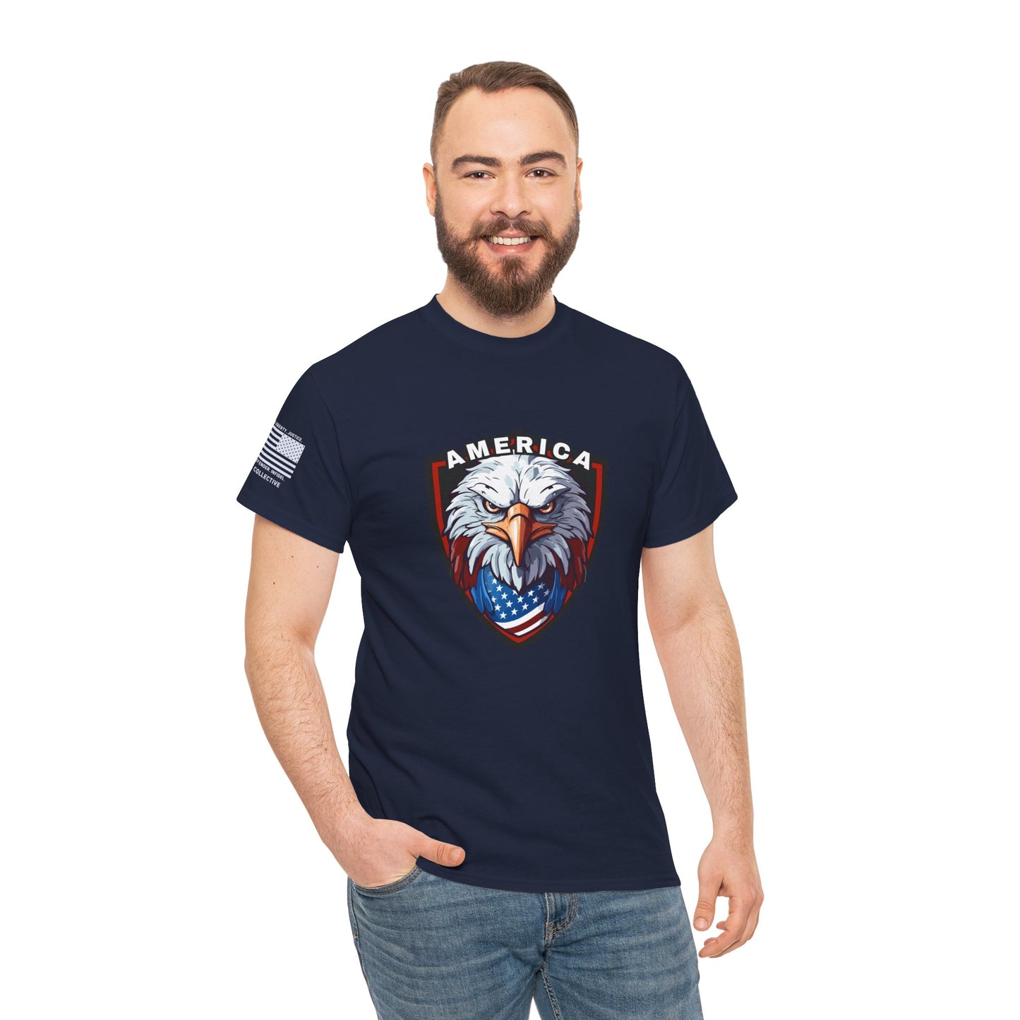 Freedom’s Shield – Infidel Eagle Patriotic Graphic T-Shirt of Independence