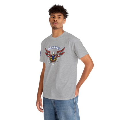 Blue-Line Patriot – Wings of Freedom Patriotic Graphic T-Shirt of Independence