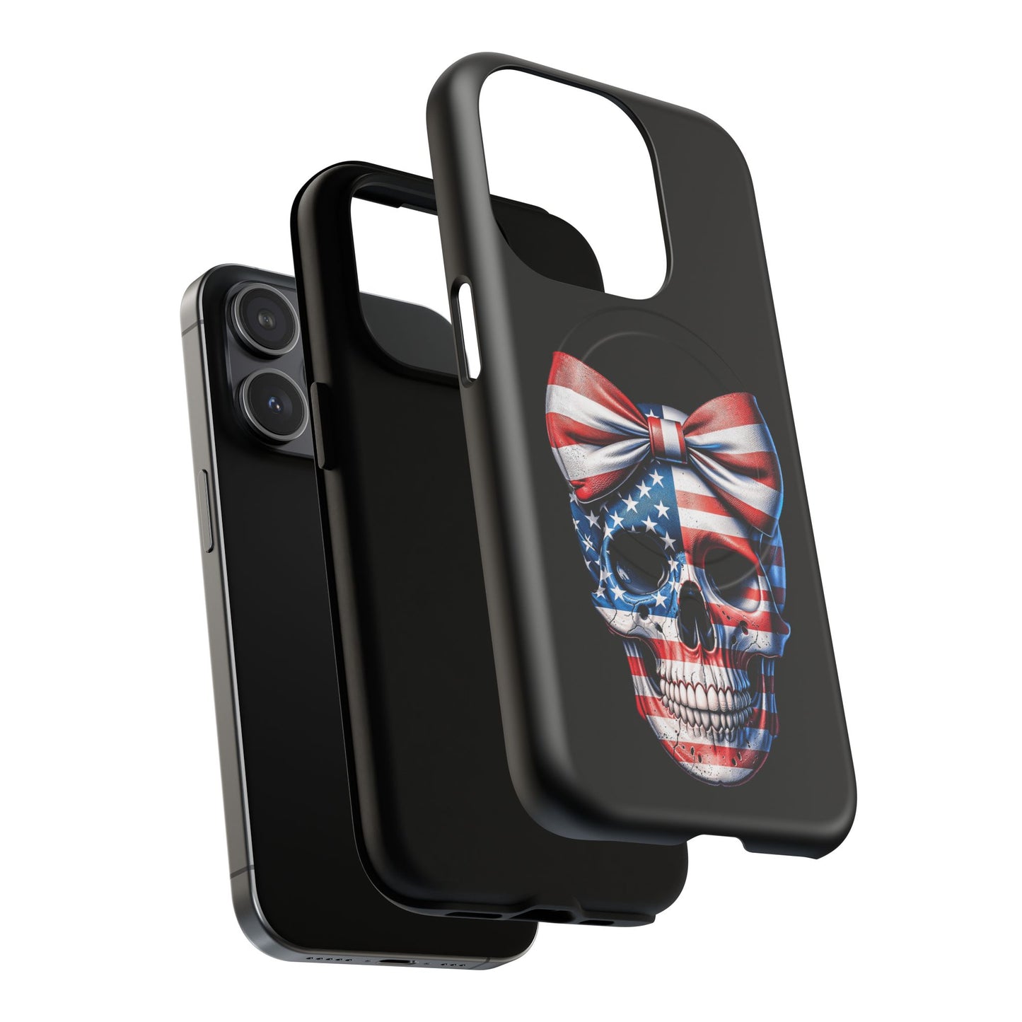 iPhone MagSafe® Cases - American Pride Bow Skull