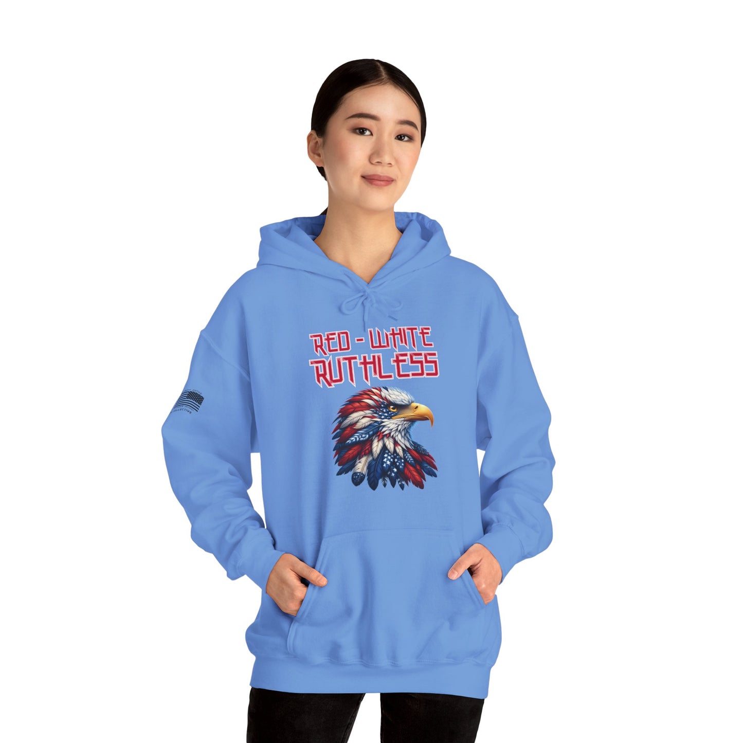 Red. White. Ruthless Eagle Hoodie