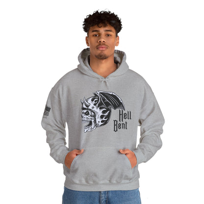 Hell-Bent and Badass Pullover Biker Inspired Graphic Hoodie