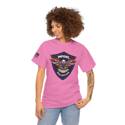 Thin Blue-Line Shield – Law Enforcement Patriotic Graphic T-Shirt