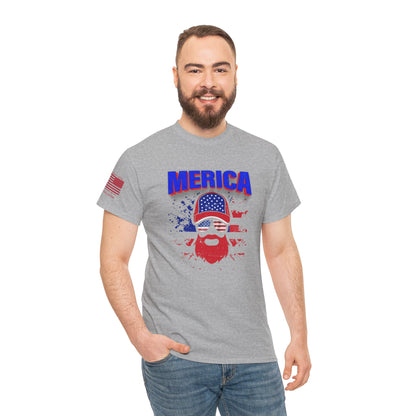 Merica Beard Trucker Graphic T-Shirt