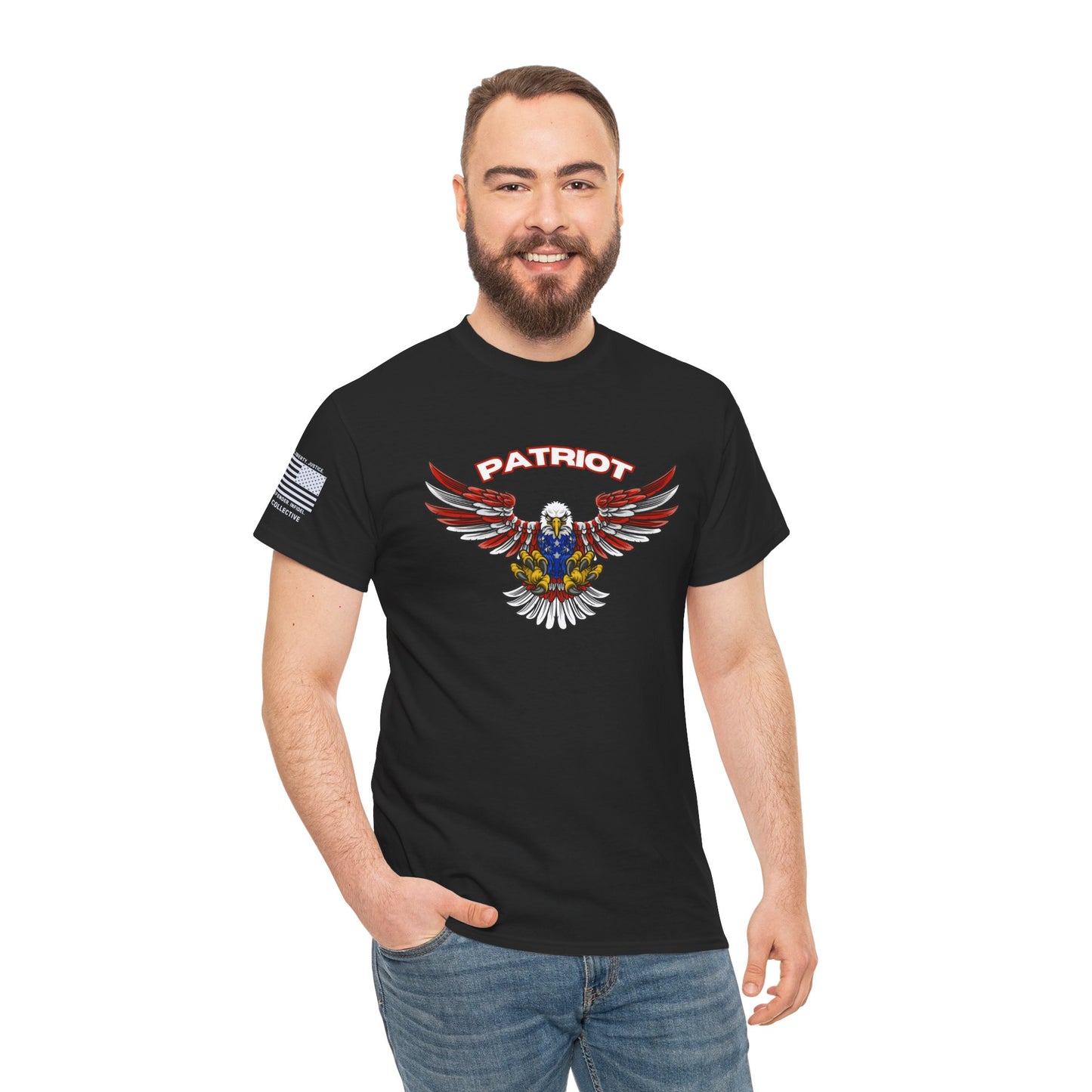 Red-Line Patriot – Wings of Freedom Patriotic Graphic T-Shirt of Independence