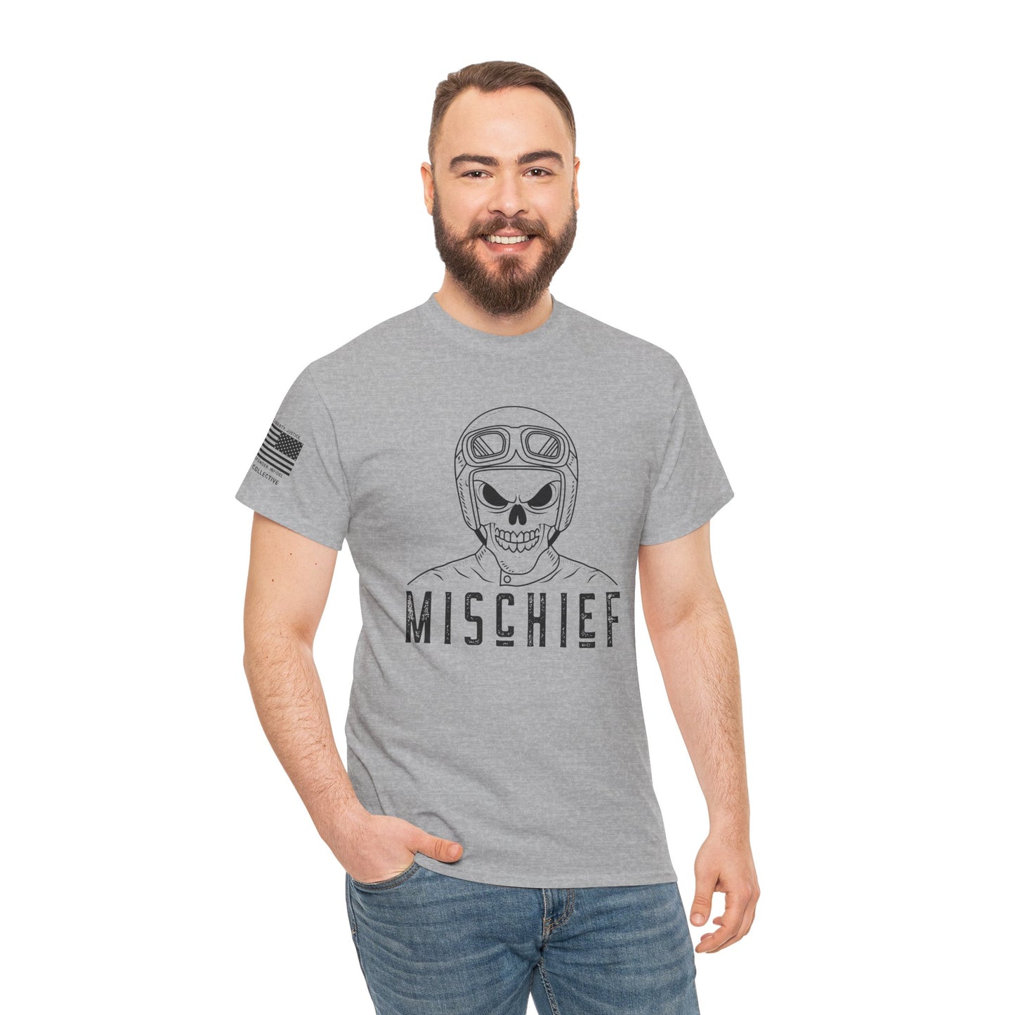 Mischief – Ride Hard, Raise Hell Vintage Biker Graphic T-Shirt