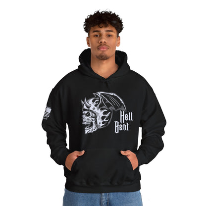 Hell-Bent and Badass Pullover Biker Inspired Graphic Hoodie