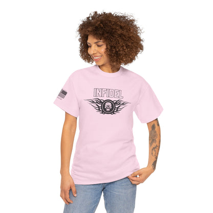 Born to Ride – Vintage Badge of Flames Graphic Motorcycle T-Shirt