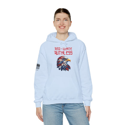 Red. White. Ruthless Eagle Hoodie