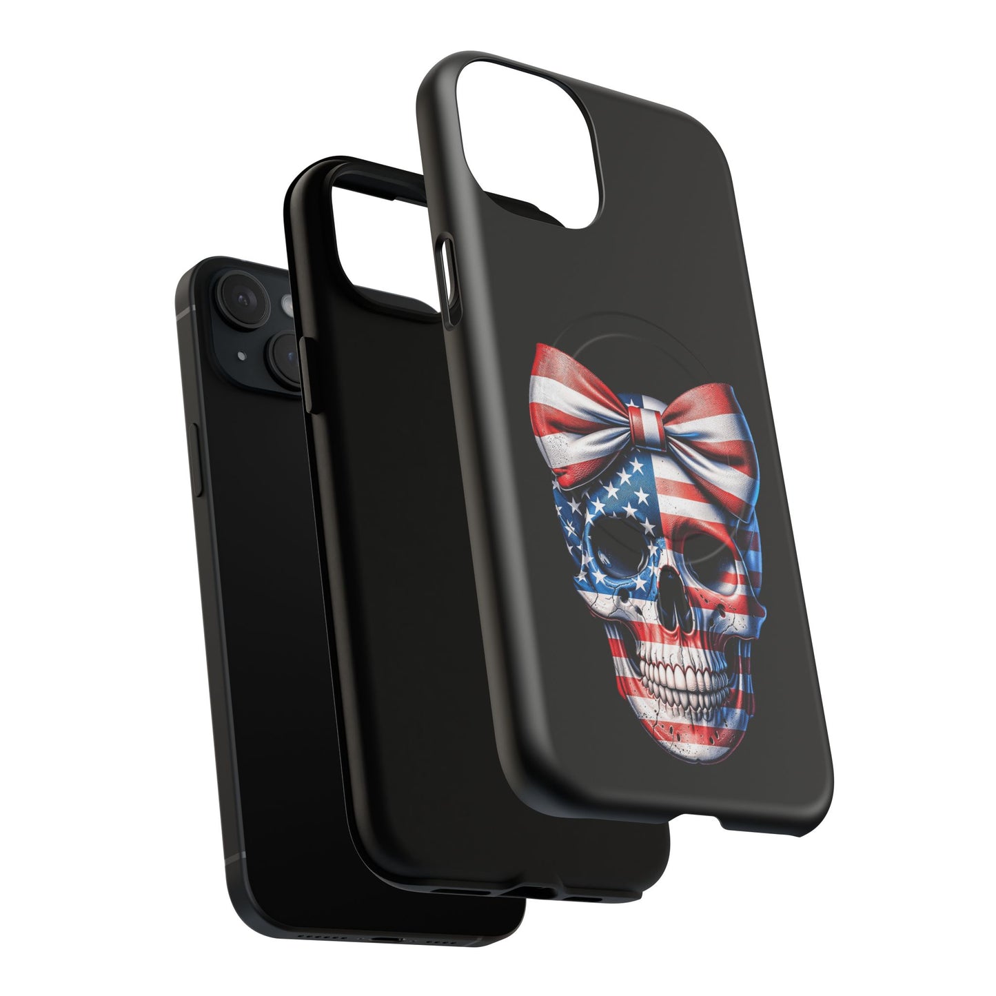 iPhone MagSafe® Cases - American Pride Bow Skull