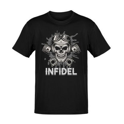 Grease & Grit – Infidel Mechanics & Bikers Graphic T-Shirt