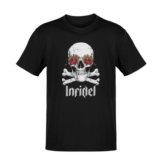 Roses Over Ruin – Beauty in Defiance Motorcycle Inspired Graphic Tee