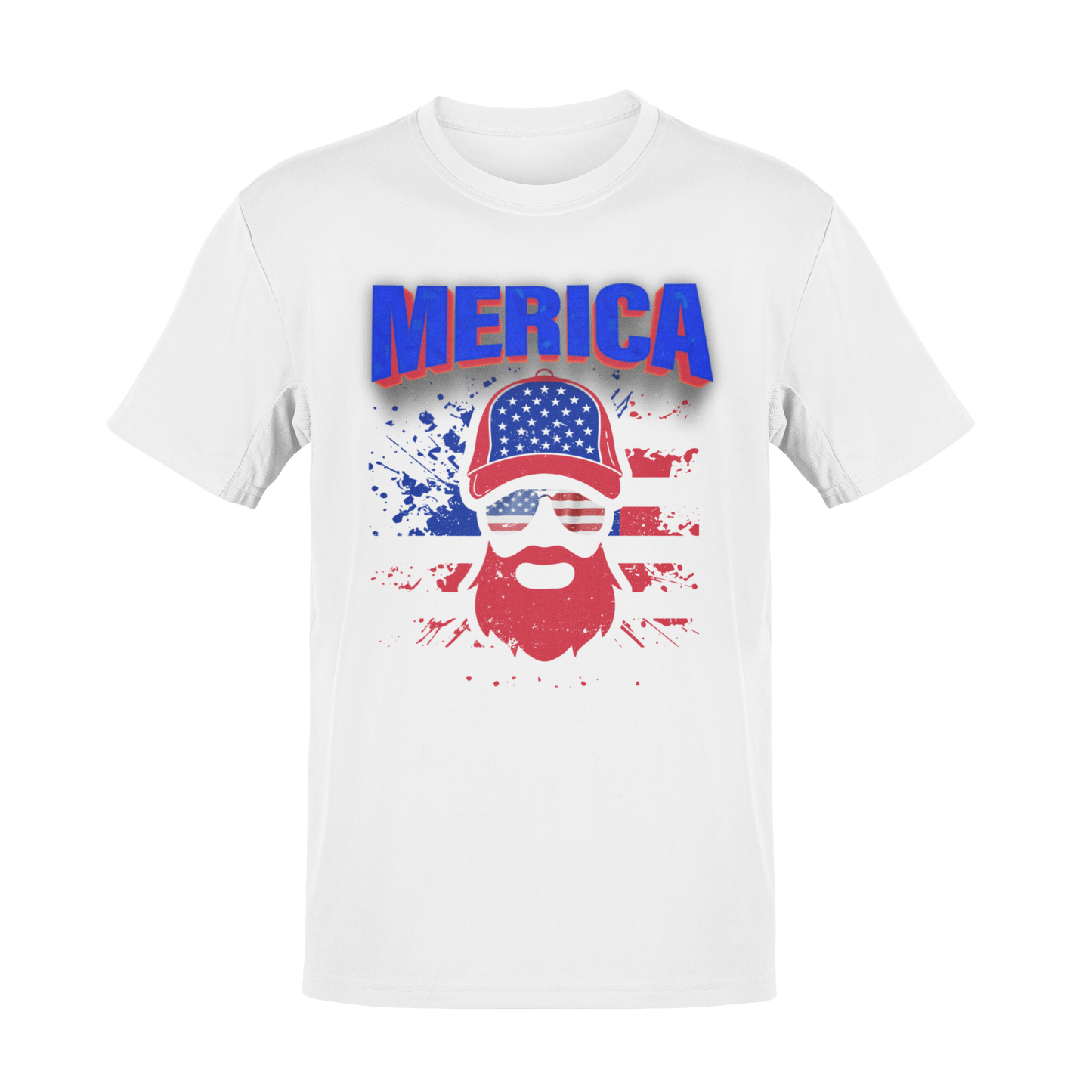 Merica Beard Trucker Graphic T-Shirt