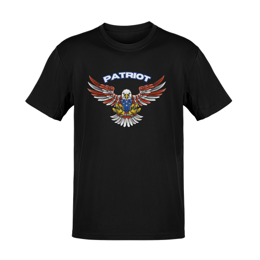 Blue-Line Patriot – Wings of Freedom Patriotic Graphic T-Shirt of Independence