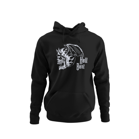 Hell-Bent and Badass Pullover Biker Inspired Graphic Hoodie