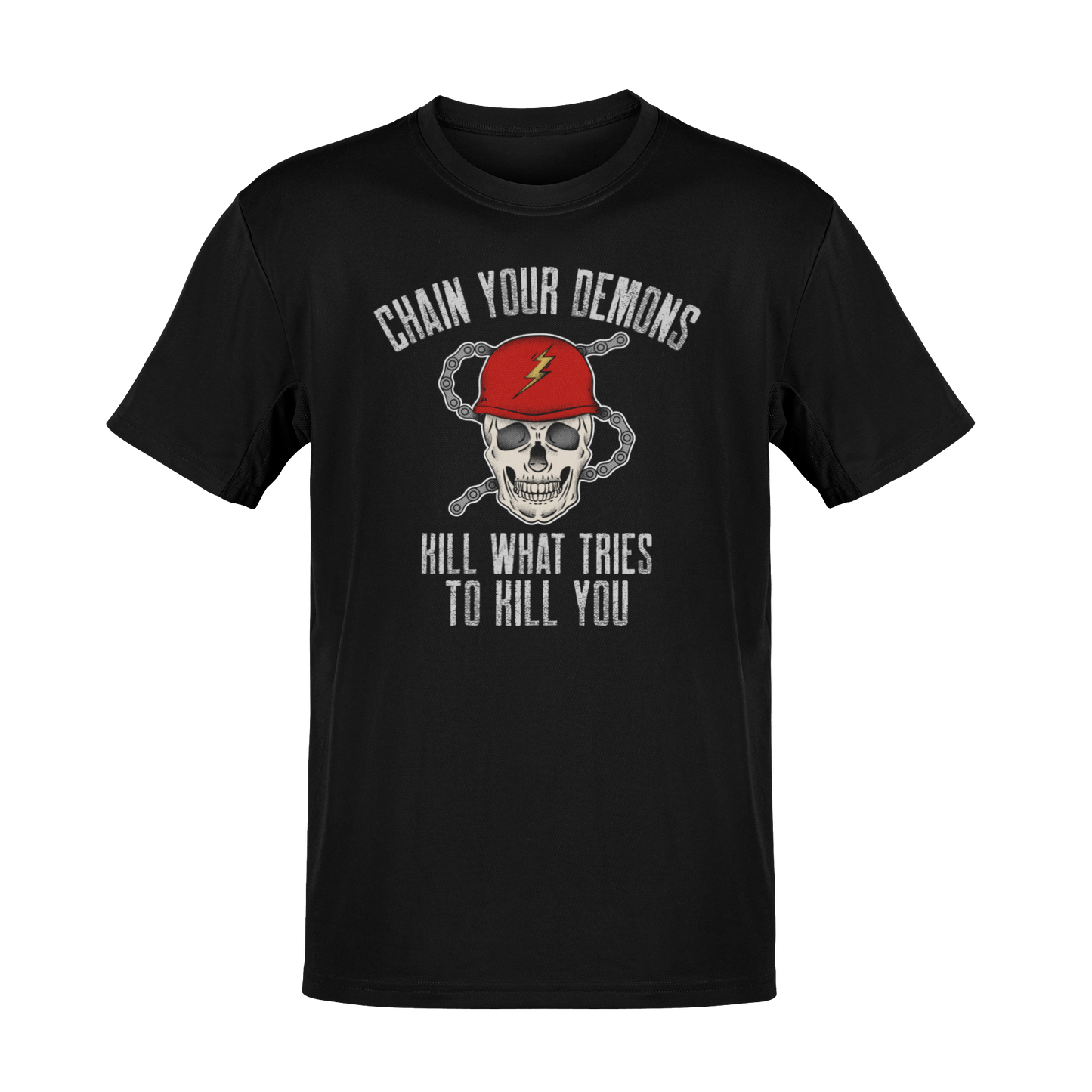 Chain Your Demons – KWTTKY - Break Free of What Haunts You Biker Graphic T-Shirt