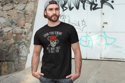 Chain Your Demons – KWTTKY - Break Free of What Haunts You Biker Graphic T-Shirt