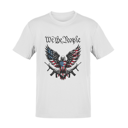 We the People Armed Eagle Red White and Blue Patriotic T-Shirt