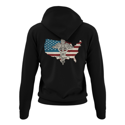 Patriotic Nurse Hoodie – For the Heroes Who Heal