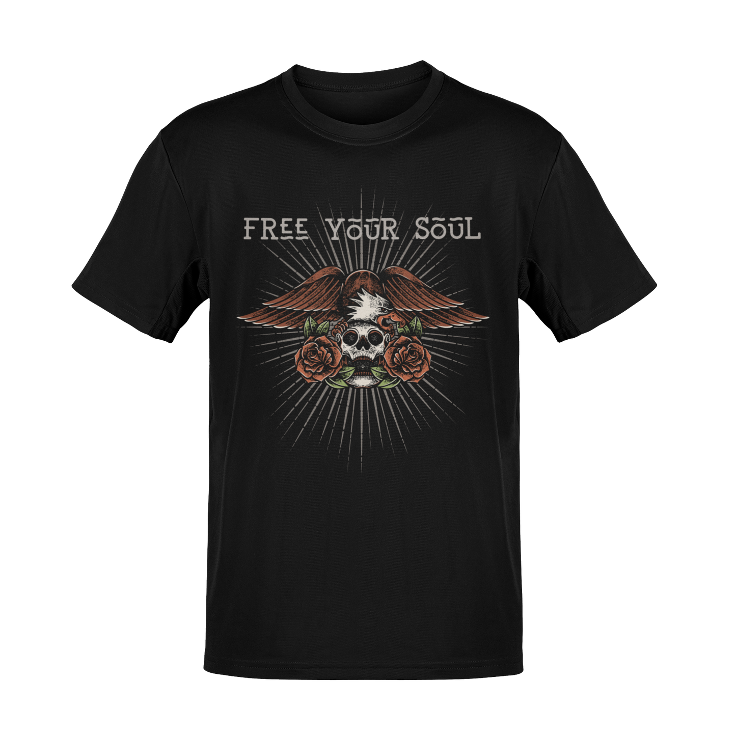 Free Your Soul - Vintage Biker and Patriotic Inspired Graphic Tee