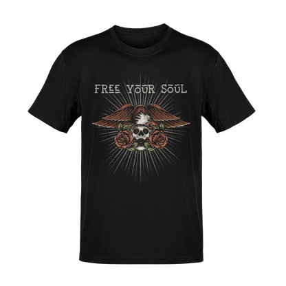 Free Your Soul - Vintage Biker and Patriotic Inspired Graphic Tee