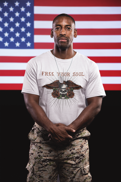 Free Your Soul - Vintage Biker and Patriotic Inspired Graphic Tee