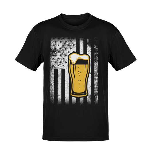 Beer Lover's Patriotic T-Shirt – Raise a Glass to Freedom