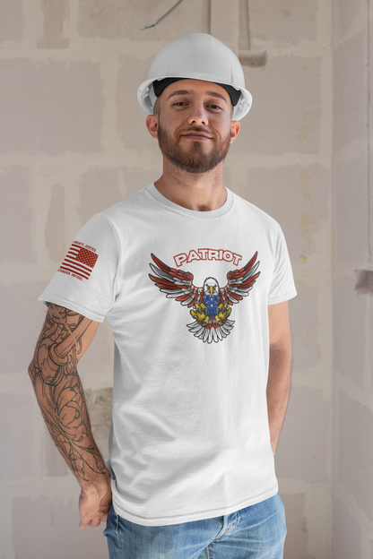 Red-Line Patriot – Wings of Freedom Patriotic Graphic T-Shirt of Independence