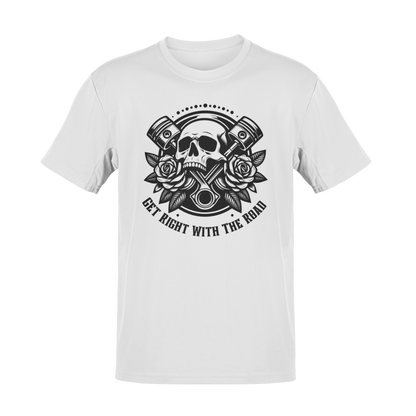 Get Right With the Road – Vintage Motorcycle Biker Graphic T-Shirt