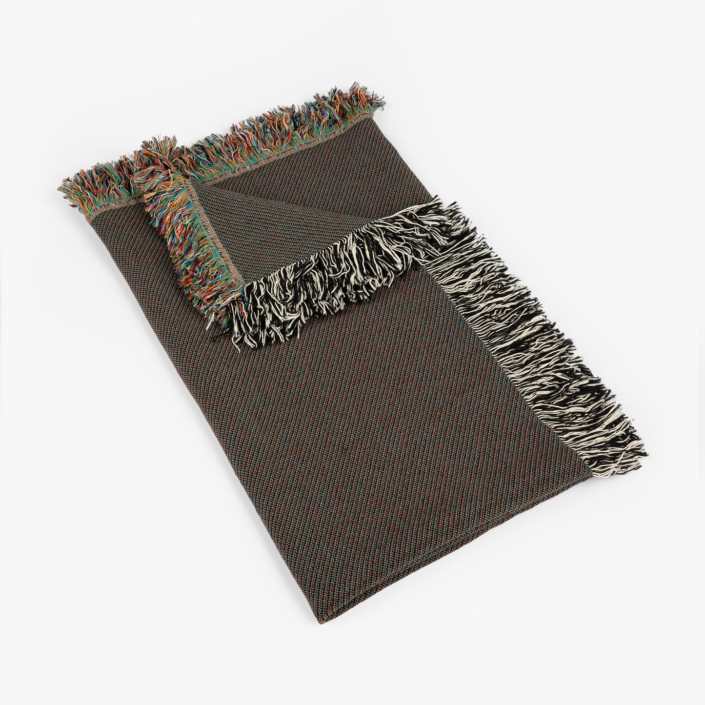 Made to Burn Pattern Woven Blanket – Repeating Flame & Piston Design