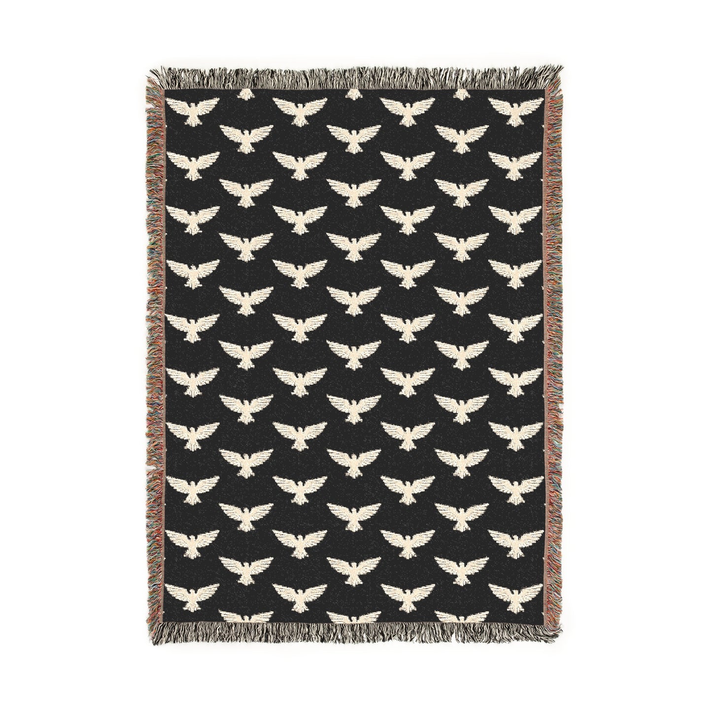 Patriot Eagle Woven Blanket – Repeating Freedom Flight Pattern