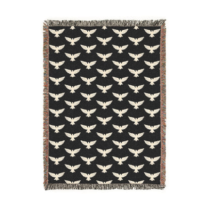 Patriot Eagle Woven Blanket – Repeating Freedom Flight Pattern