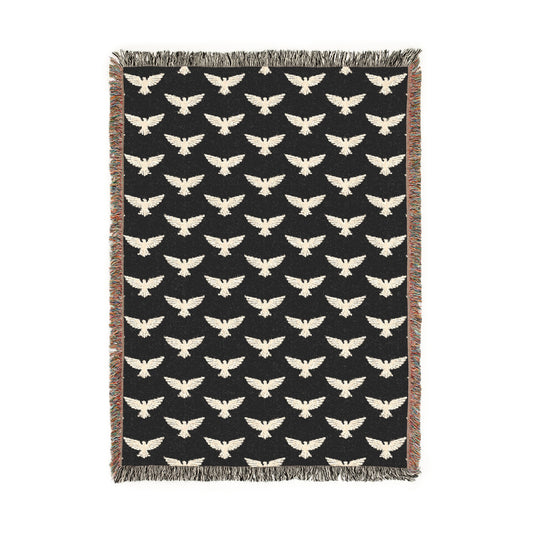 Patriot Eagle Woven Blanket – Repeating Freedom Flight Pattern