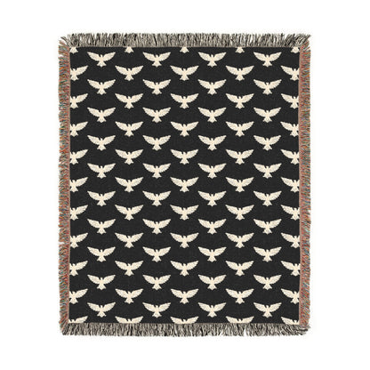 Patriot Eagle Woven Blanket – Repeating Freedom Flight Pattern