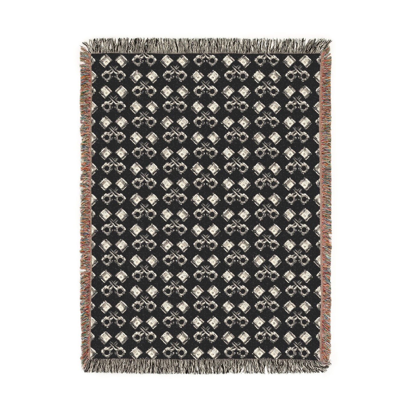 Piston Power Woven Blanket – Repeating Engine Piston Pattern Throw