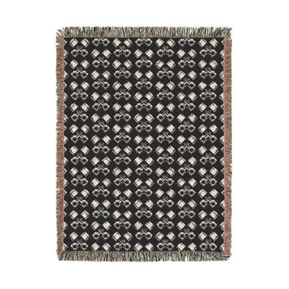 Piston Power Woven Blanket – Repeating Engine Piston Pattern Throw