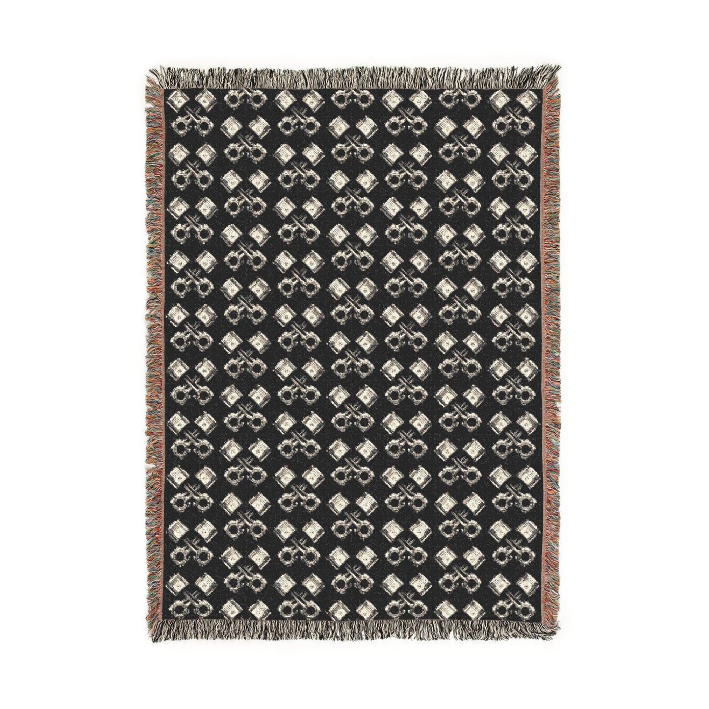 Piston Power Woven Blanket – Repeating Engine Piston Pattern Throw