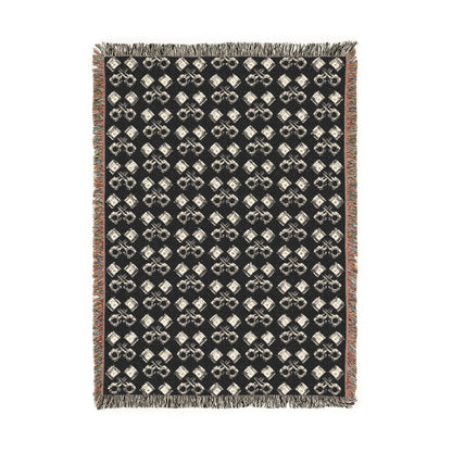 Piston Power Woven Blanket – Repeating Engine Piston Pattern Throw