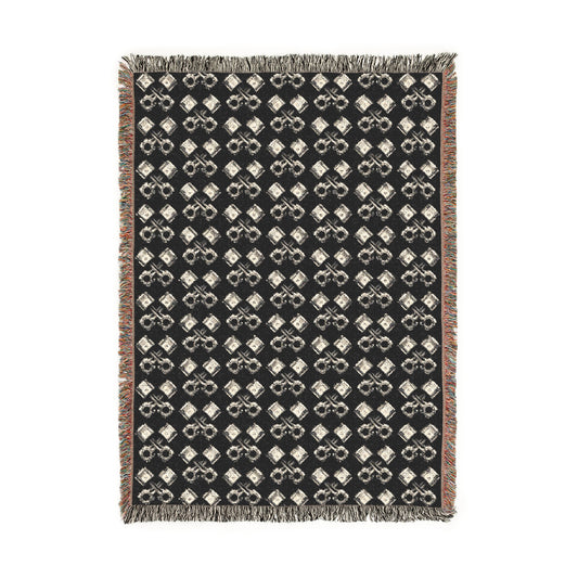 Piston Power Woven Blanket – Repeating Engine Piston Pattern Throw