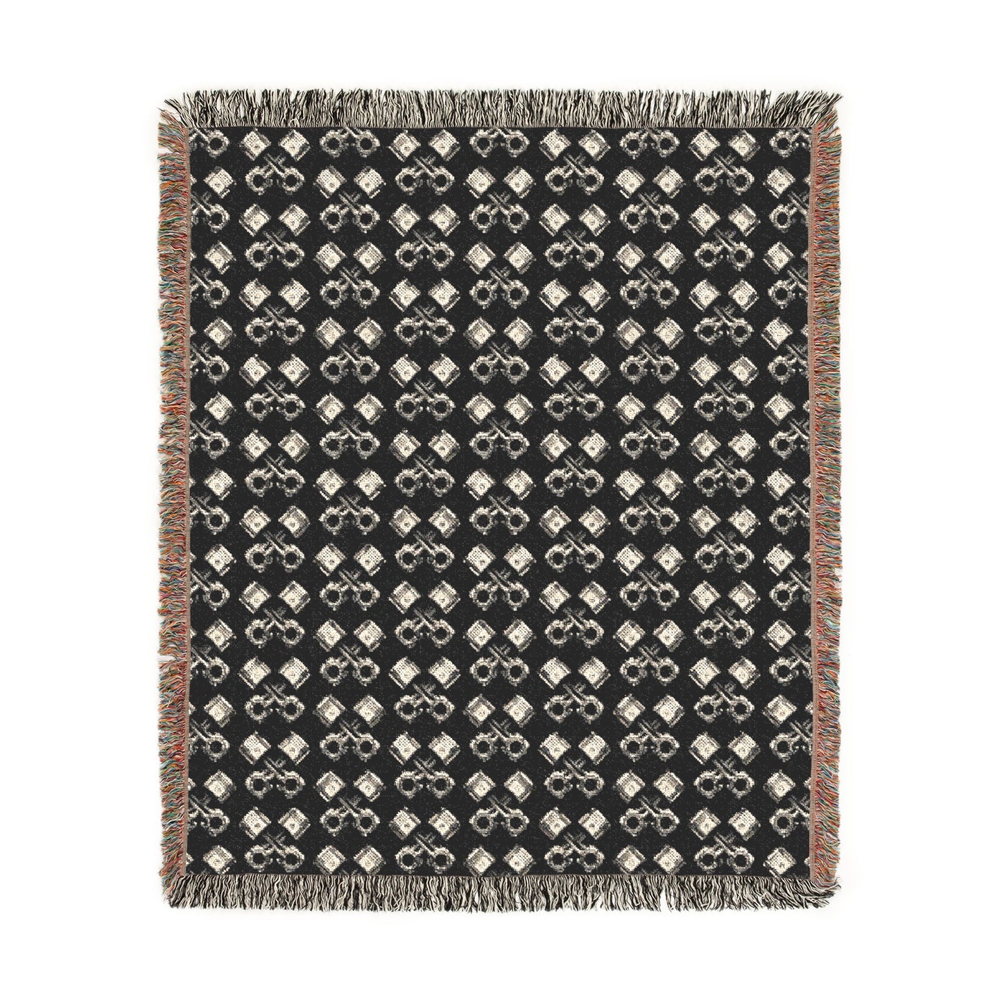 Piston Power Woven Blanket – Repeating Engine Piston Pattern Throw