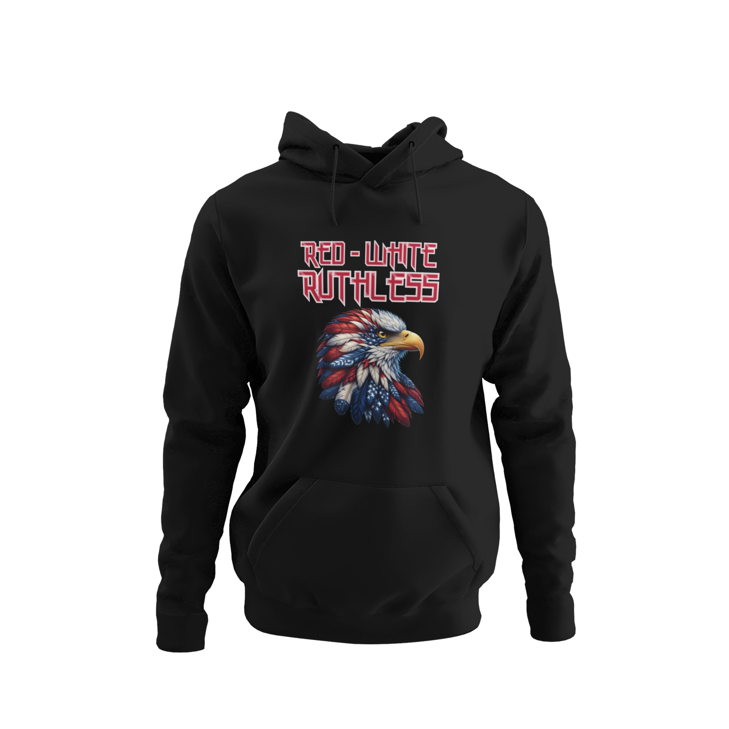 Red. White. Ruthless Eagle Hoodie