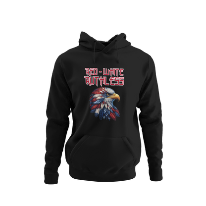 Red. White. Ruthless Eagle Hoodie