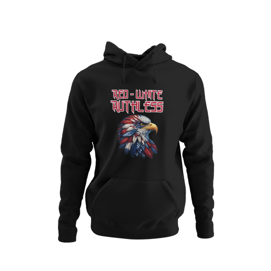 Red. White. Ruthless Eagle Hoodie